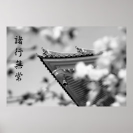 Poster Templo Budista Todas As Coisas Têm De Passar O Tet