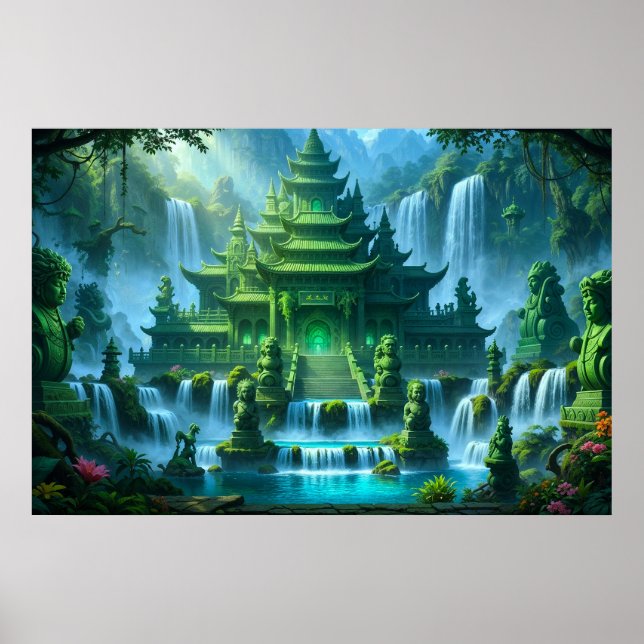 Poster Templo Castelo do Trono de Jade Secreto (Frente)