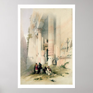 Póster Templo chamado El Khasne, Petra, 7 de março de 183