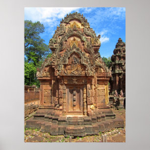 Póster Templo Chandi de Banteay Srei