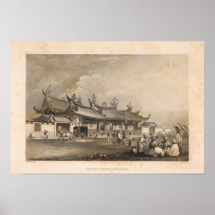 Poster Templo chinês, Singapore