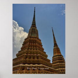 Poster Templo da Pagode do Stupa Wat Pho Tailândia Viagen