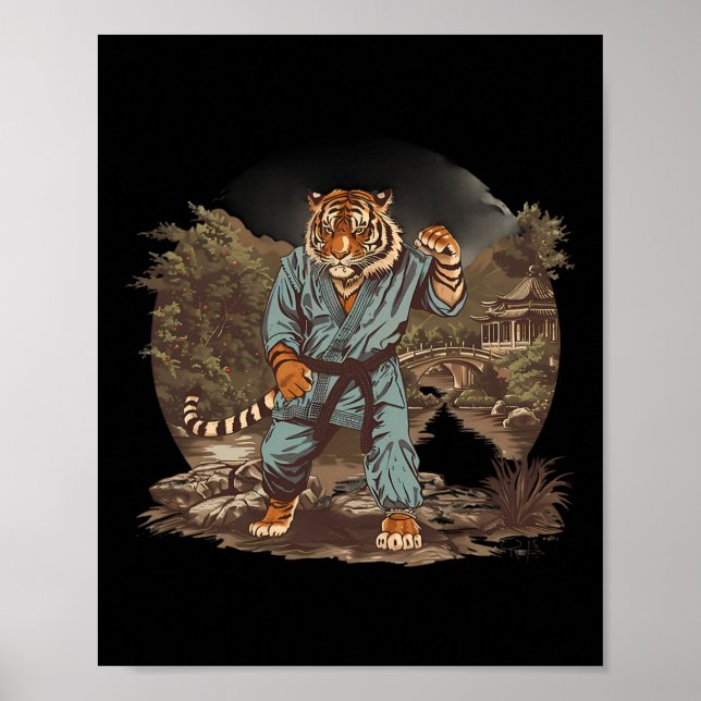 Poster Templo da Pagode do Tigre de Kickboxing Artes Marc (Frente)