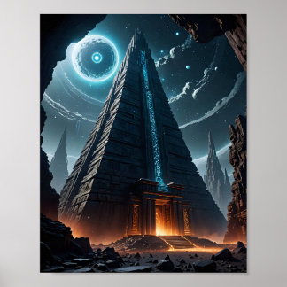 Poster Templo de alienígena no Asteroide