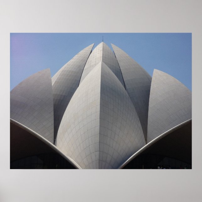 Póster templo de bahai lotus (Frente)