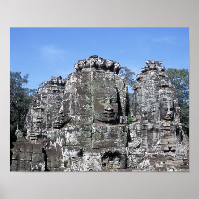 Poster Templo de Bayon em Angkor Wat - Camboja (Frente)