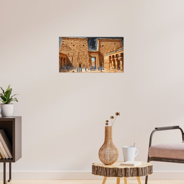 Poster Templo de Hatshepsut - Eterno de Hall - Egito (Sala de Estar 3)