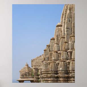 Póster Templo de Jain em Chittorgarh Fort, Índia