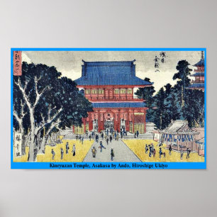 Poster Templo de Kinryuzan, Asakusa por Ando, Hiroshige