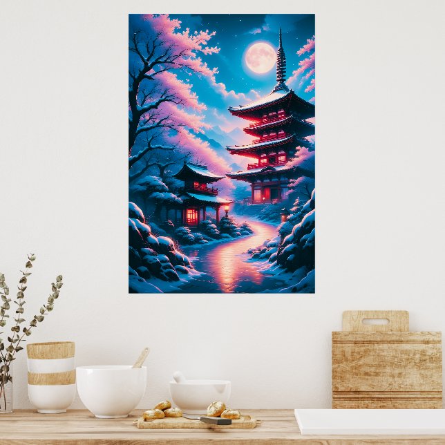 Poster Templo de Neve e Flores (Yukizakura no Tera)  (Cozinha)