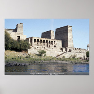 Póster Templo de Philae deserto superior de Aswan, Egipto