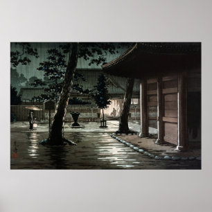Poster Templo de Takanawa Sengakuji por Tsuchiya Koitsu