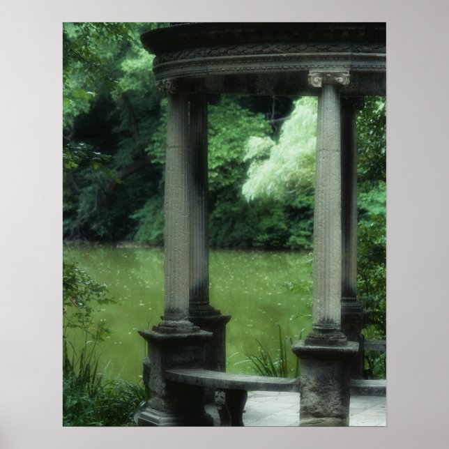 Póster Templo do Amor no Velho Jardim Westbury (Frente)