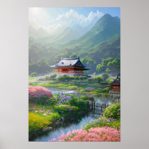Poster Templo e beleza da natureza