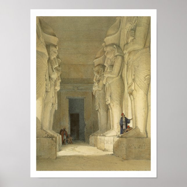 Póster Templo Escavado de Gysha, Nubia, de "Egito e (Frente)