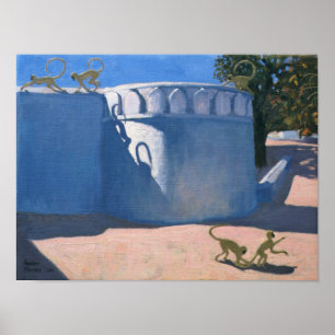 Póster Templo India 2000 do macaco