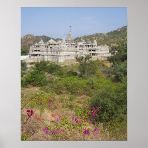Poster Templo Jain de Ranakpur, Ranakpur, Rajasthan, Índi
