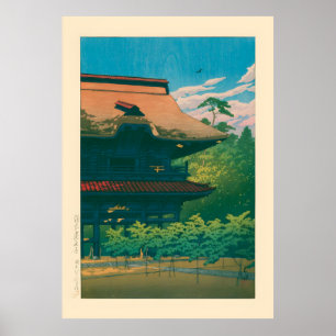Poster Templo Kencho Kamakura por Kawase Hasui