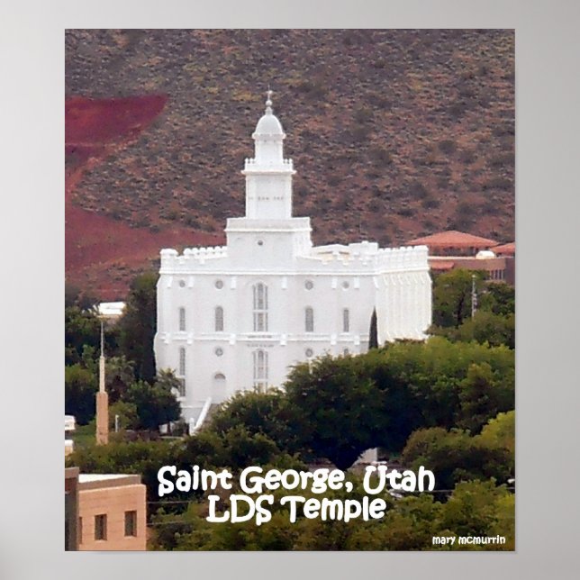 Poster Templo LDS do santo (Frente)