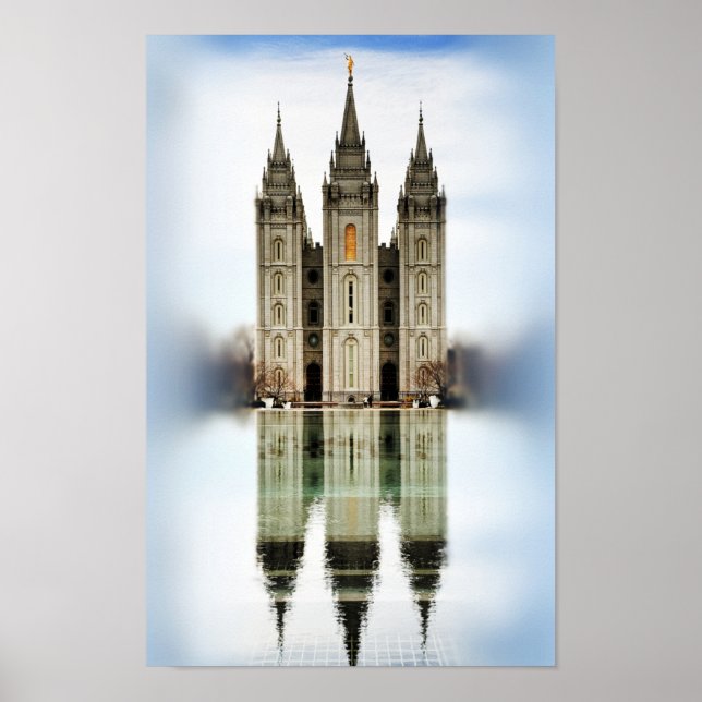 Póster Templo LDS Salt Lake (Frente)