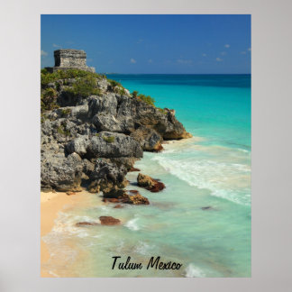 Poster Templo Maia e Mar de Caribe
