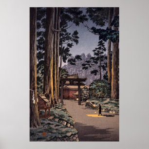 Poster Templo Nikko Futarasan por Tsuchiya Koitsu