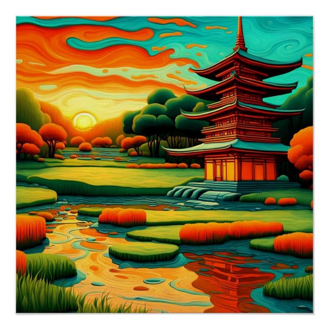 Póster Templo no Sunset 1 (Frente)