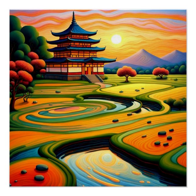 Póster Templo no Sunset 2 (Frente)