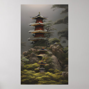 Poster Templo - Pintura Colorida