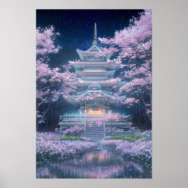 Poster Templo Serene Sakura (Frente)