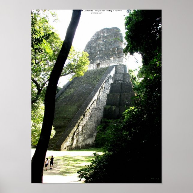 Póster Templo V, Tikal, Guatemala (Frente)