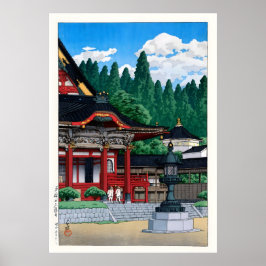 Poster Templo Vermelho de Kawase Hasui