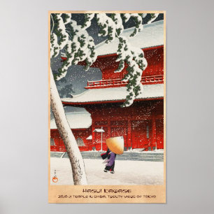 Poster Templo Zôjô-ji em Vinte Vistas de Shibuya de Tóqui