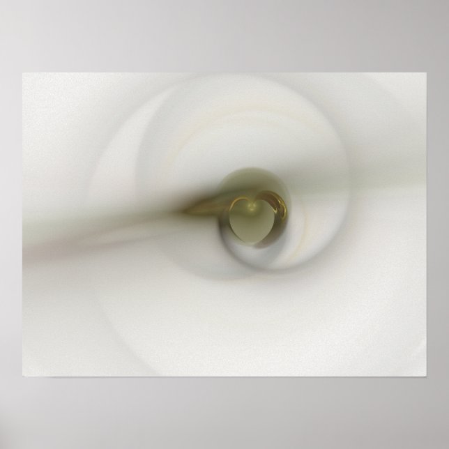 Póster Tempo com coração (Frente)