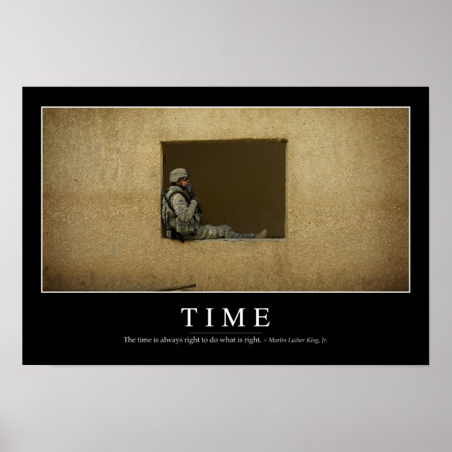 Póster Tempo: Cotação Inspiracional (Frente)