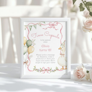 Poster Tempo de administração primeiro aniversario cor-de