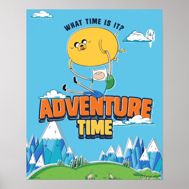 Poster Tempo de Aventura | Jake Flutuando Com Finn (Frente)