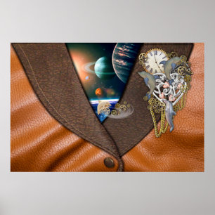 Poster Tempo de golfinho em couro