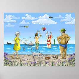 Poster Tempo de verão na praia