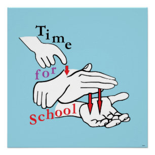 Póster Tempo do ASL para a escola