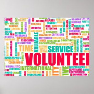 Poster Tempo e serviço do voluntário para a comunidade