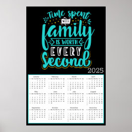 Poster Tempo gasto com o Calendário de Tipografia da Famí