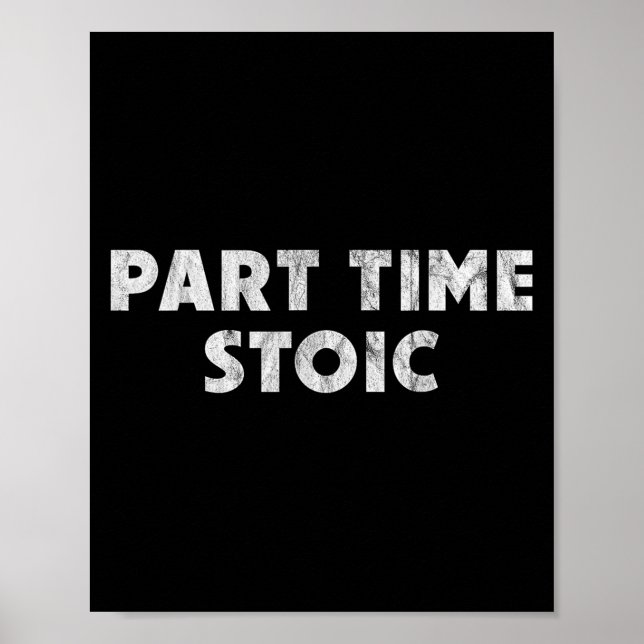 Poster Tempo parcial - Humor estático engraçado (Frente)