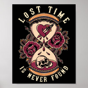 Poster Tempo Perdido, Tradicional, Velho Tatuagem De Horá