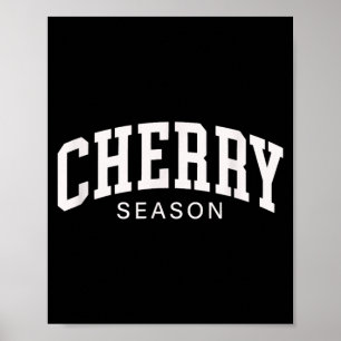 Poster Temporada de Cereja Gráfico de Frutas de Verão Fof