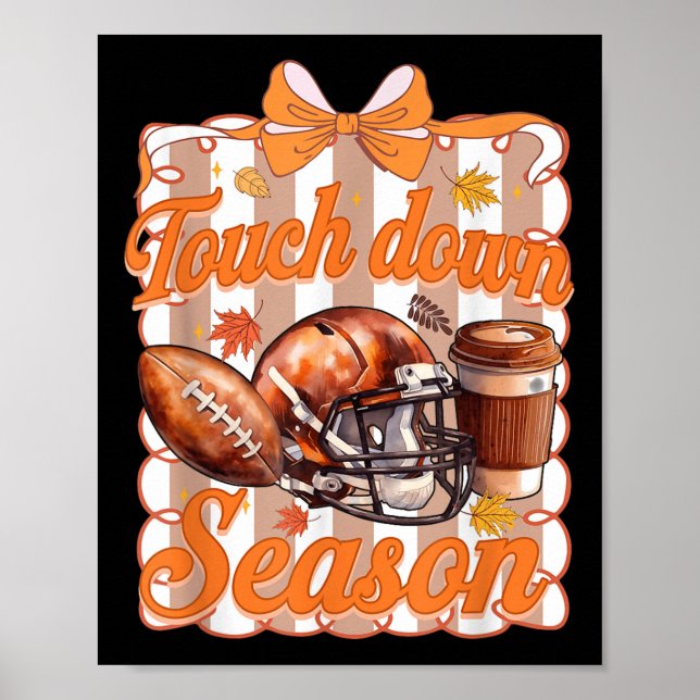 Poster Temporada de Touchdown de Futebol, Coquete de Fute (Frente)