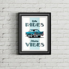 Poster Temporizador antigo em cores retrorreflectoras.