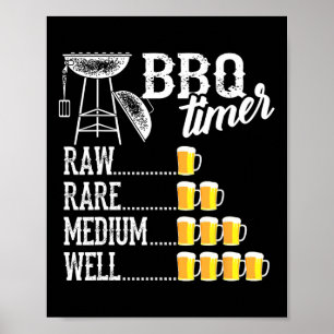 Poster Temporizador De Churrasco Legal Cru Raro Médio Bem