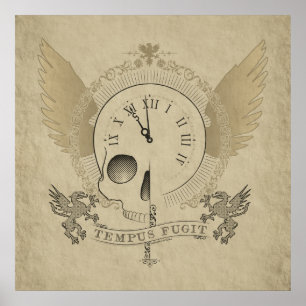 Póster Tempus Fugit (o tempo voa)