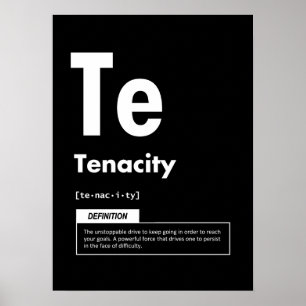 Poster Tenacidade - Elemento De Sucesso - Motivação